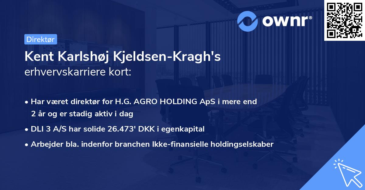 Kent Karlshøj Kjeldsen-Kragh's erhvervskarriere kort
