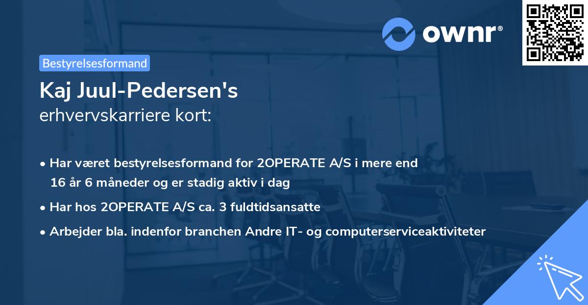Kaj Juul-Pedersen's erhvervskarriere kort
