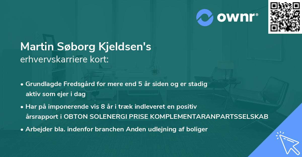 Martin Søborg Kjeldsen's erhvervskarriere kort