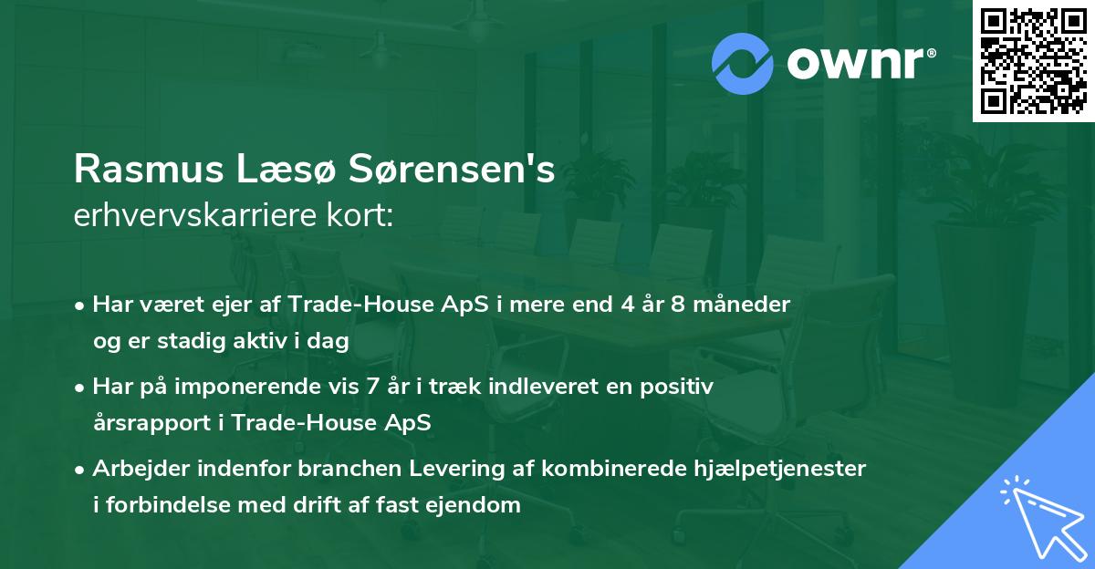 Rasmus Læsø Sørensen's erhvervskarriere kort