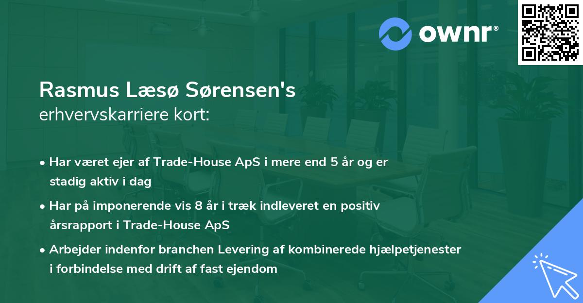 Rasmus Læsø Sørensen's erhvervskarriere kort