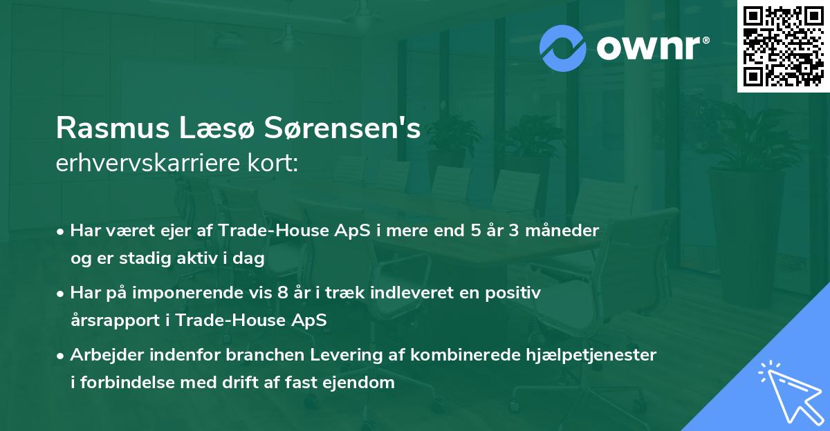 Rasmus Læsø Sørensen's erhvervskarriere kort