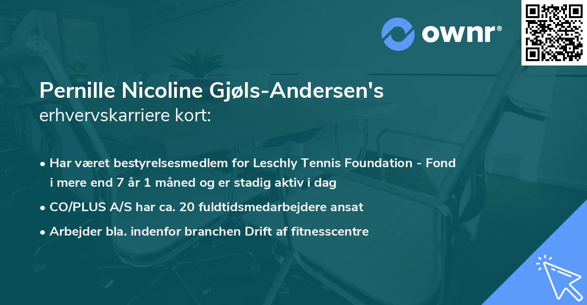 Pernille Nicoline Gjøls-Andersen's erhvervskarriere kort