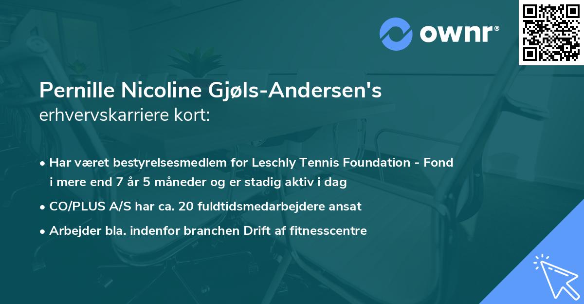 Pernille Nicoline Gjøls-Andersen's erhvervskarriere kort
