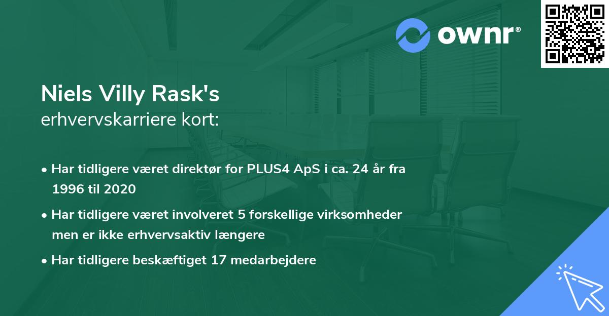 Niels Villy Rask's erhvervskarriere kort