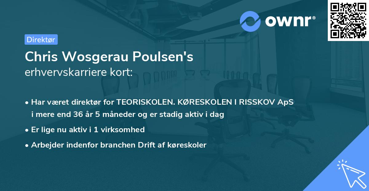 Chris Wosgerau Poulsen's erhvervskarriere kort