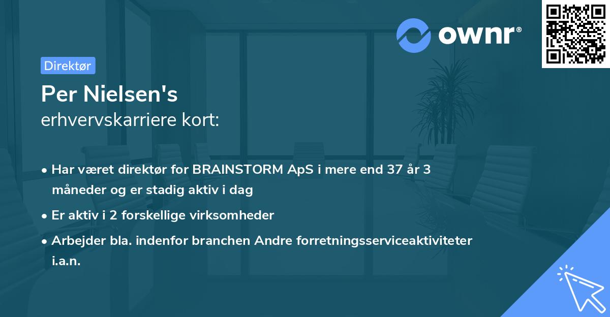 Per Nielsen's erhvervskarriere kort