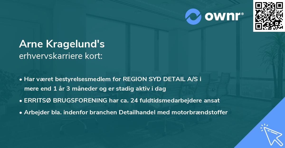 Arne Kragelund's erhvervskarriere kort