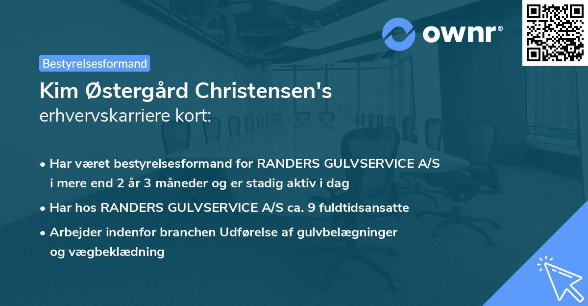 Kim Østergård Christensen's erhvervskarriere kort