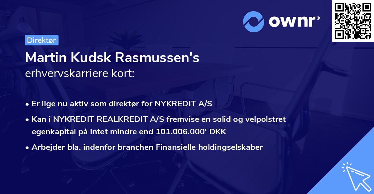 Martin Kudsk Rasmussen's erhvervskarriere kort