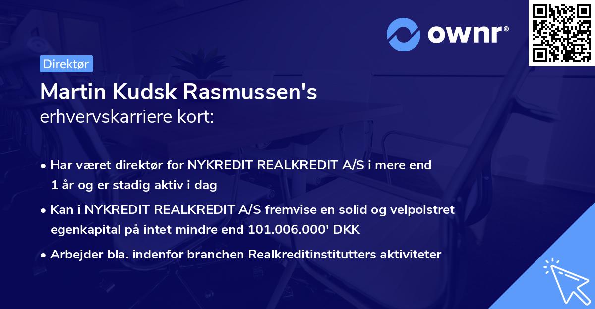 Martin Kudsk Rasmussen's erhvervskarriere kort