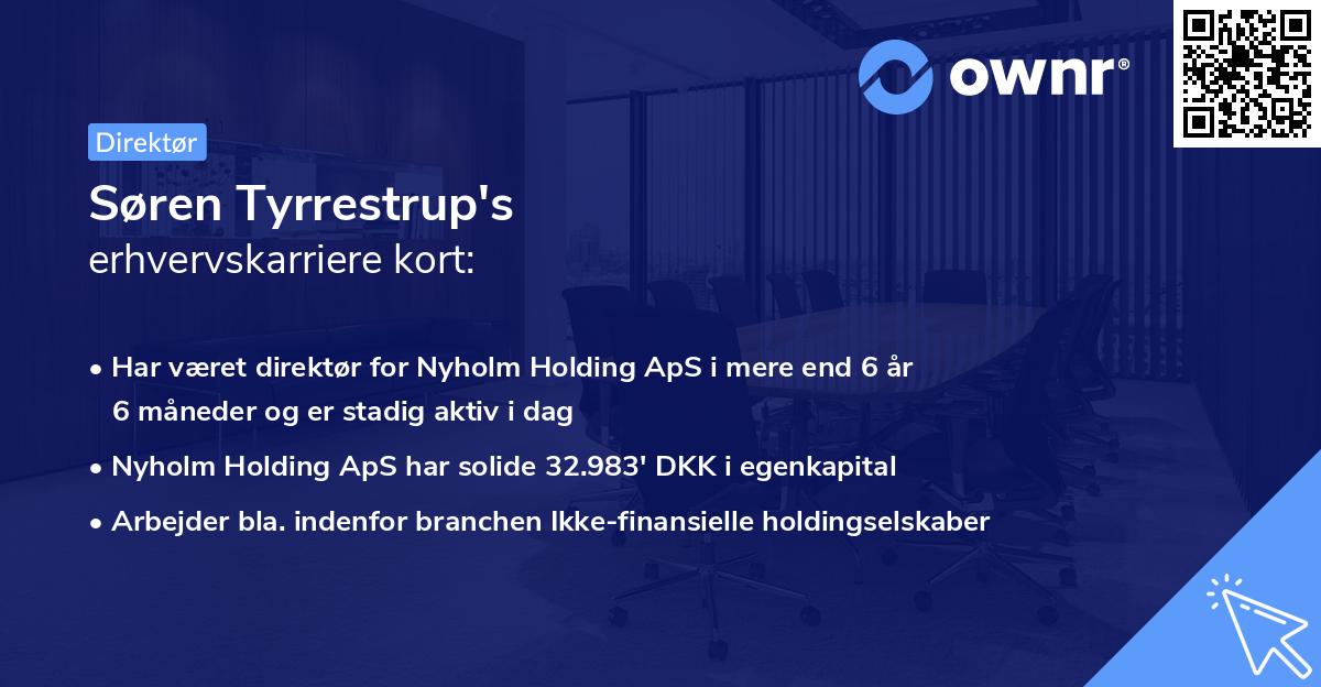 Søren Tyrrestrup's erhvervskarriere kort
