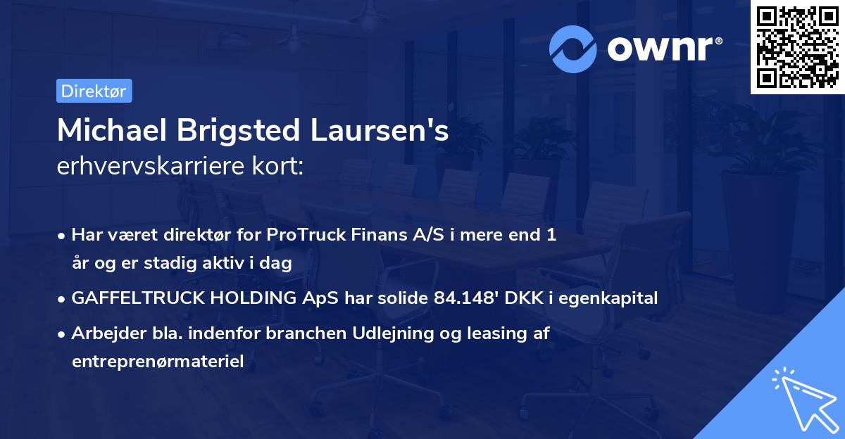 Michael Brigsted Laursen's erhvervskarriere kort
