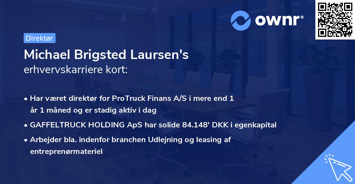 Michael Brigsted Laursen's erhvervskarriere kort