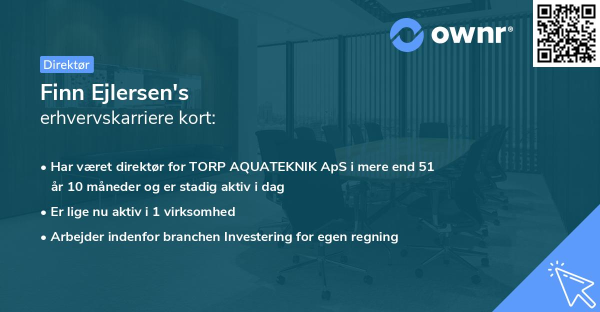 Finn Ejlersen's erhvervskarriere kort