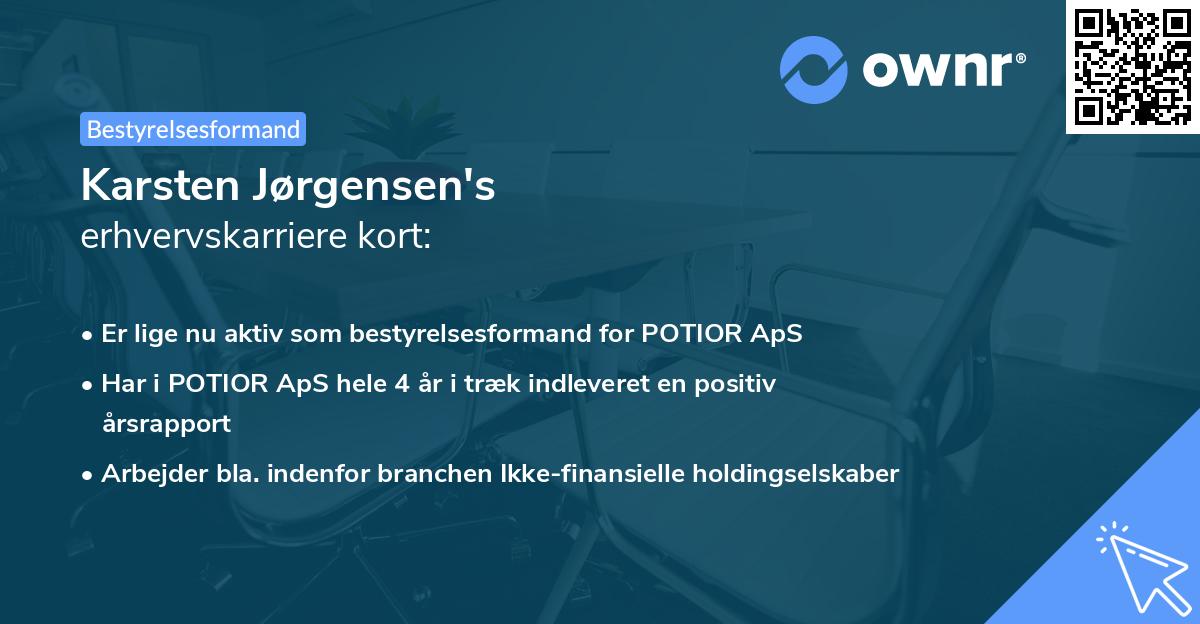 Karsten Jørgensen's erhvervskarriere kort