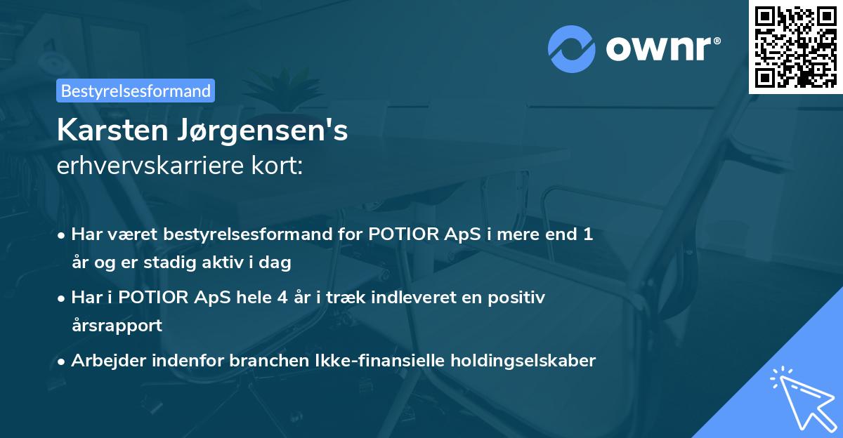 Karsten Jørgensen's erhvervskarriere kort