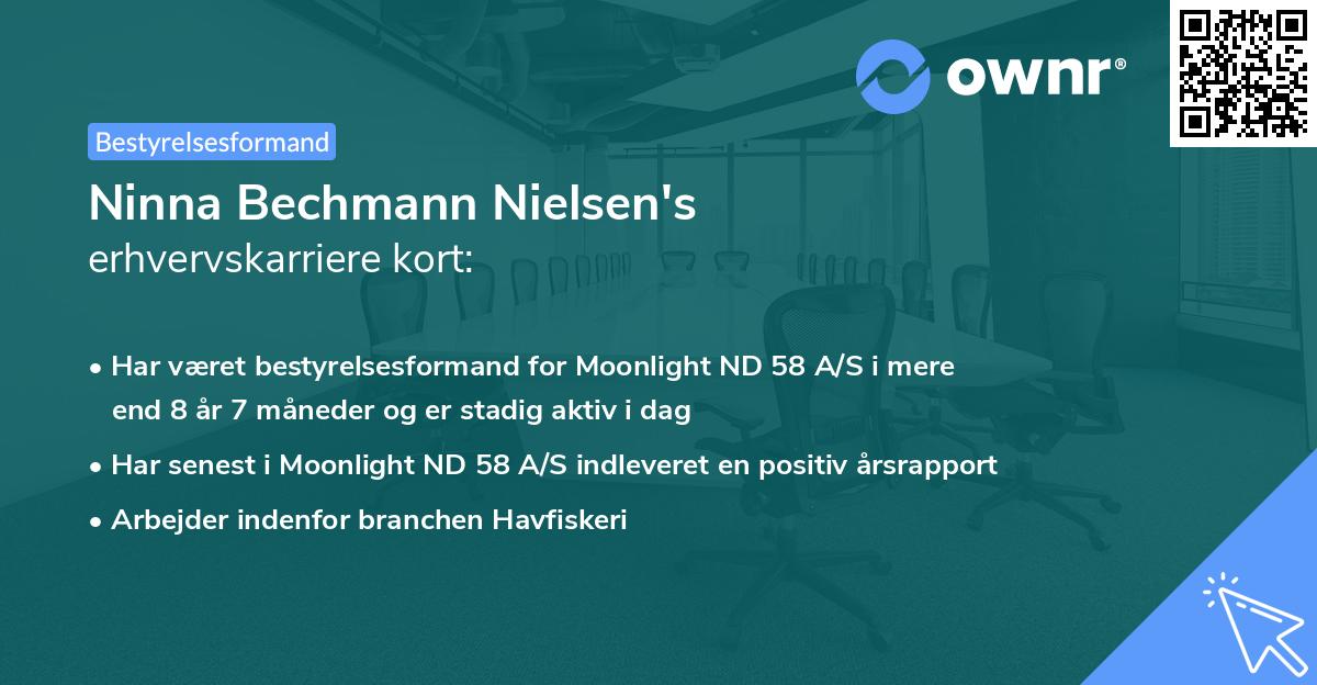 Ninna Bechmann Nielsen's erhvervskarriere kort