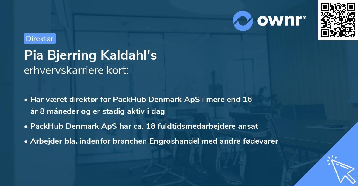 Pia Bjerring Kaldahl's erhvervskarriere kort