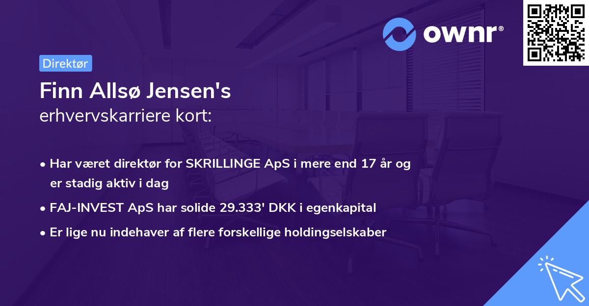 Finn Allsø Jensen's erhvervskarriere kort
