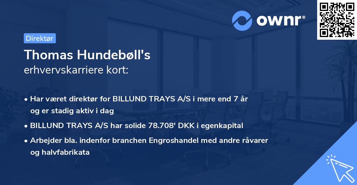 Thomas Hundebøll's erhvervskarriere kort