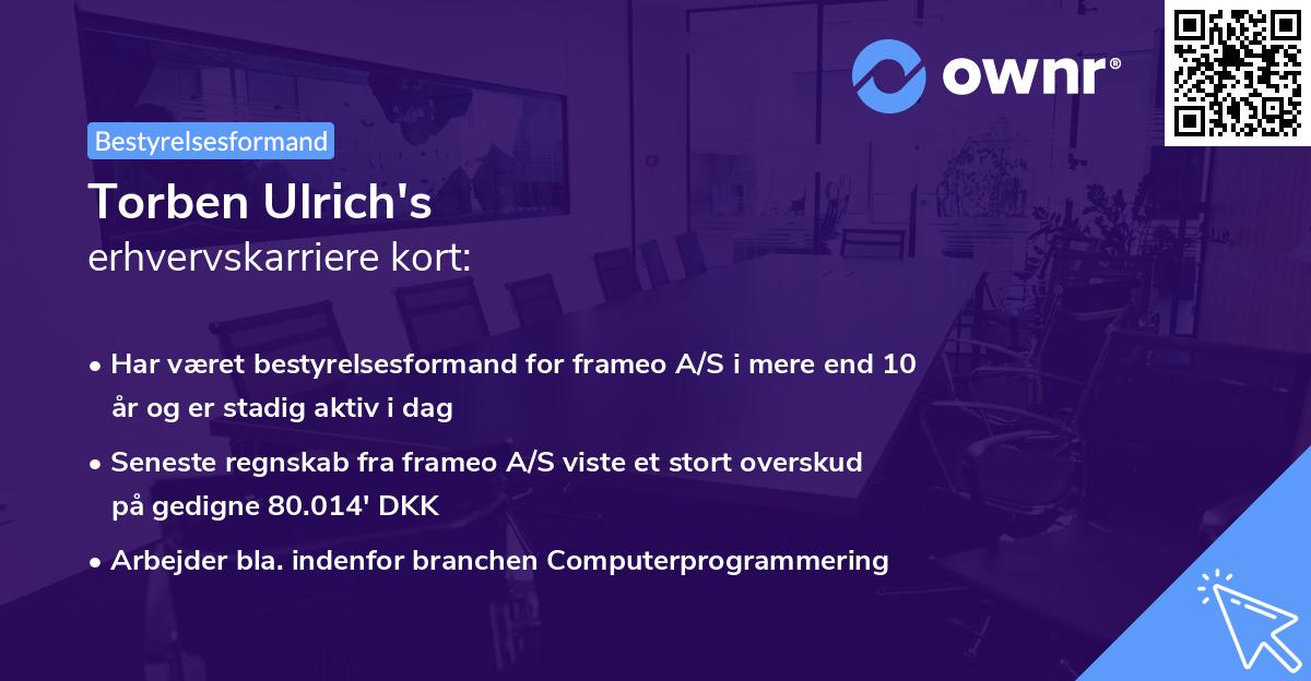 Torben Ulrich's erhvervskarriere kort