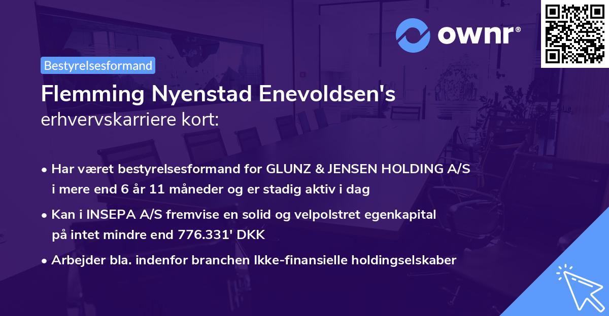 Flemming Nyenstad Enevoldsen's erhvervskarriere kort