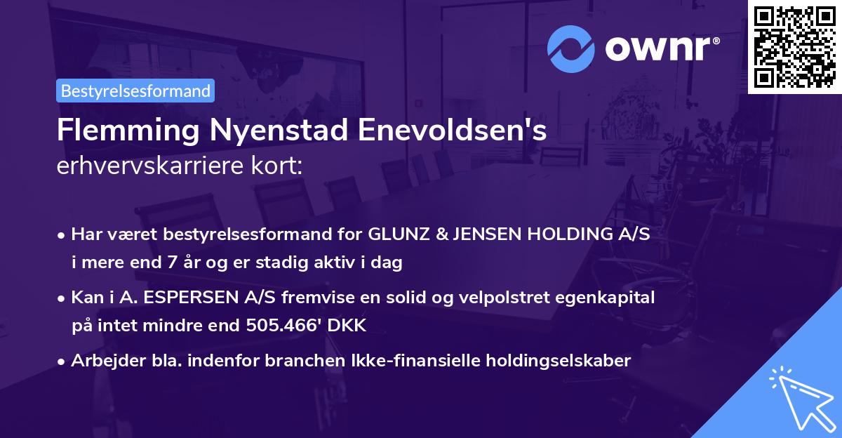 Flemming Nyenstad Enevoldsen's erhvervskarriere kort