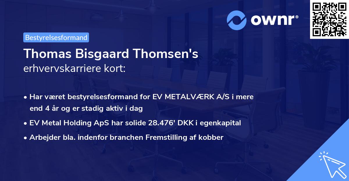 Thomas Bisgaard Thomsen's erhvervskarriere kort