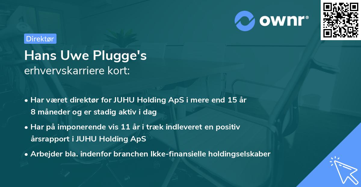 Hans Uwe Plugge's erhvervskarriere kort