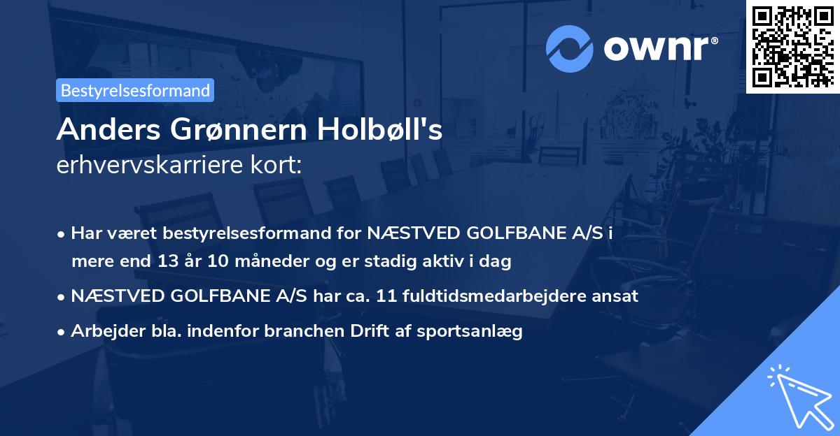 Anders Grønnern Holbøll's erhvervskarriere kort