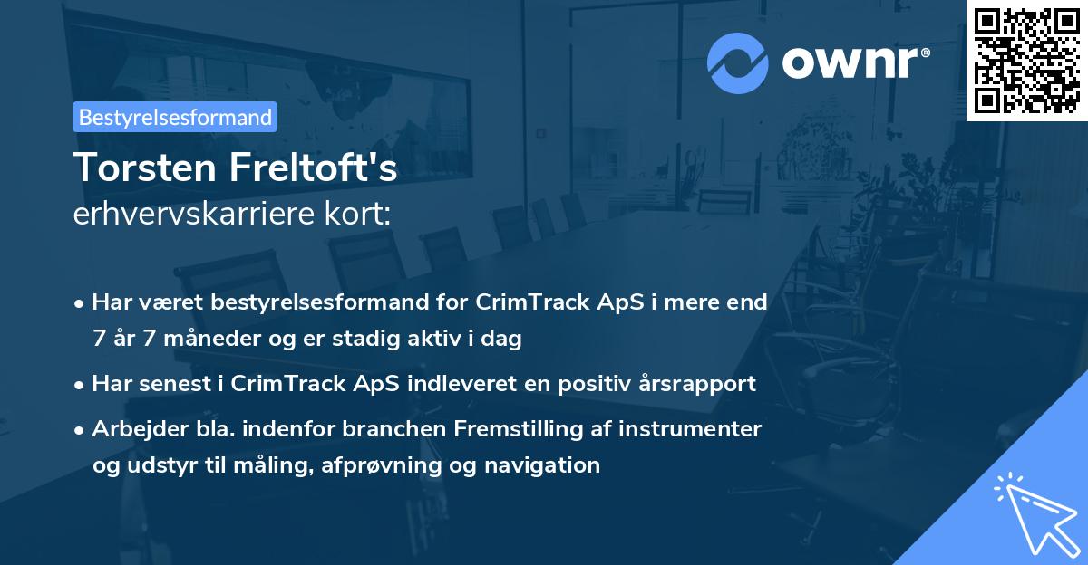 Torsten Freltoft's erhvervskarriere kort