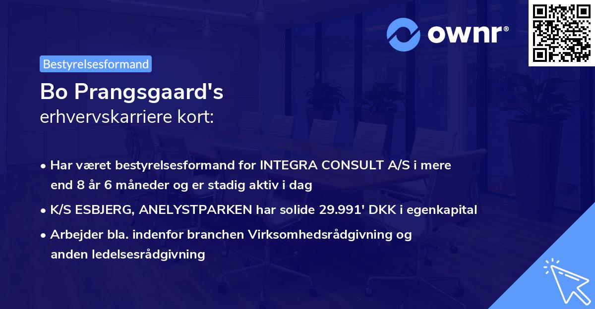 Bo Prangsgaard's erhvervskarriere kort
