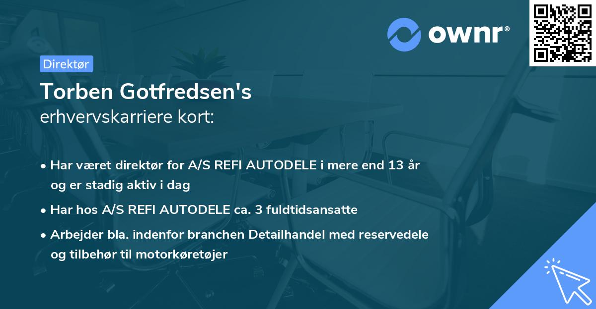 Torben Gotfredsen's erhvervskarriere kort