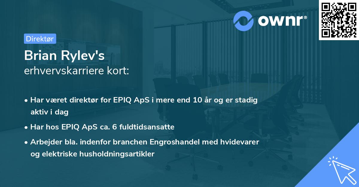 Brian Rylev's erhvervskarriere kort
