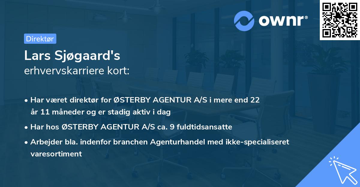 Lars Sjøgaard's erhvervskarriere kort