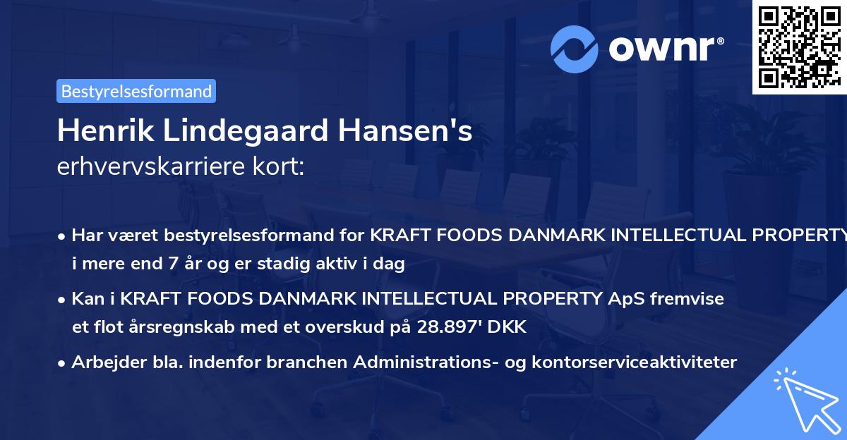 Henrik Lindegaard Hansen's erhvervskarriere kort