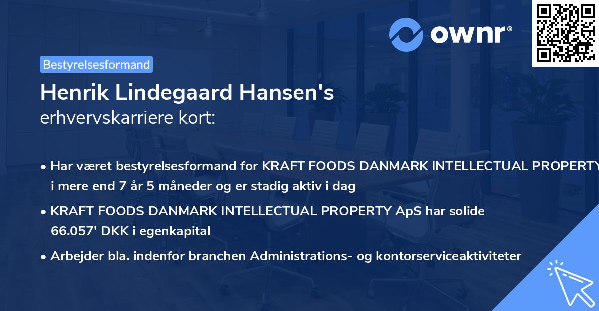 Henrik Lindegaard Hansen's erhvervskarriere kort
