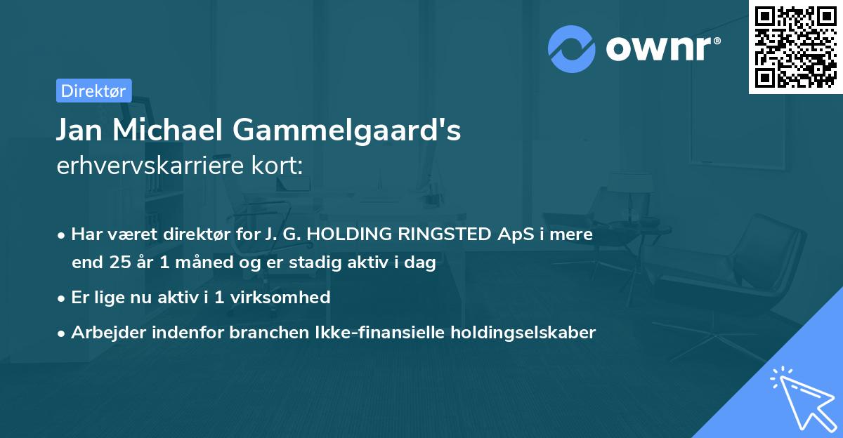Jan Michael Gammelgaard's erhvervskarriere kort