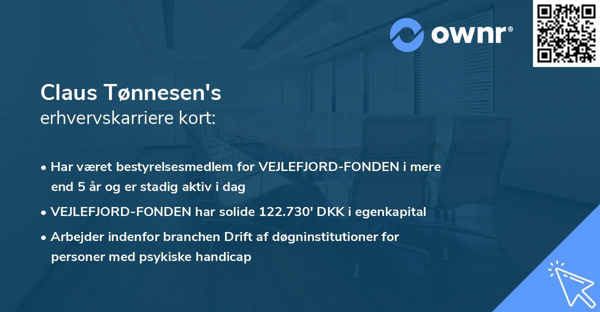 Claus Tønnesen's erhvervskarriere kort