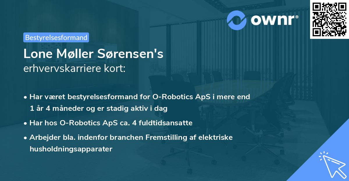 Lone Møller Sørensen's erhvervskarriere kort