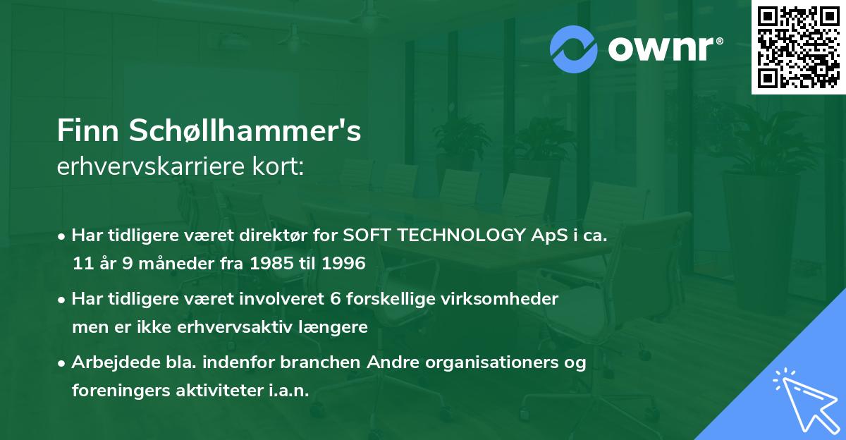Finn Schøllhammer's erhvervskarriere kort