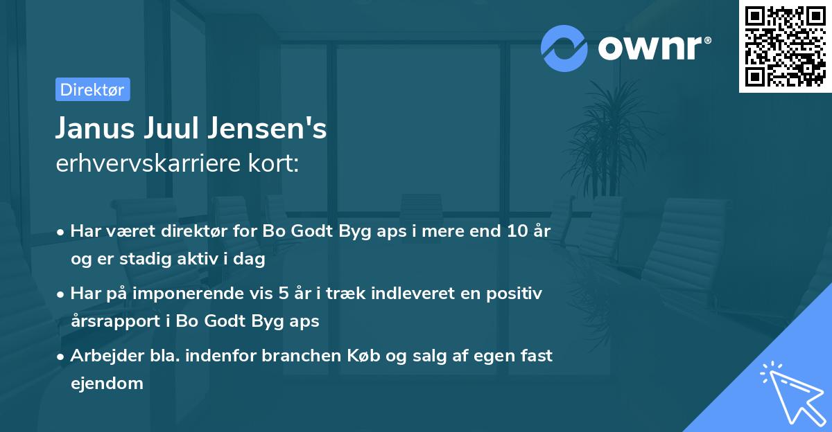 Janus Juul Jensen's erhvervskarriere kort