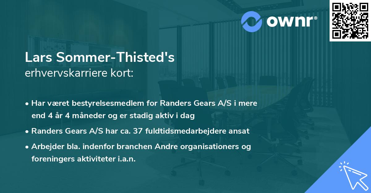 Lars Sommer-Thisted's erhvervskarriere kort