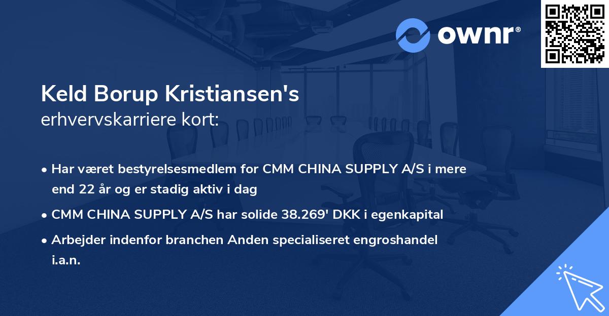 Keld Borup Kristiansen's erhvervskarriere kort