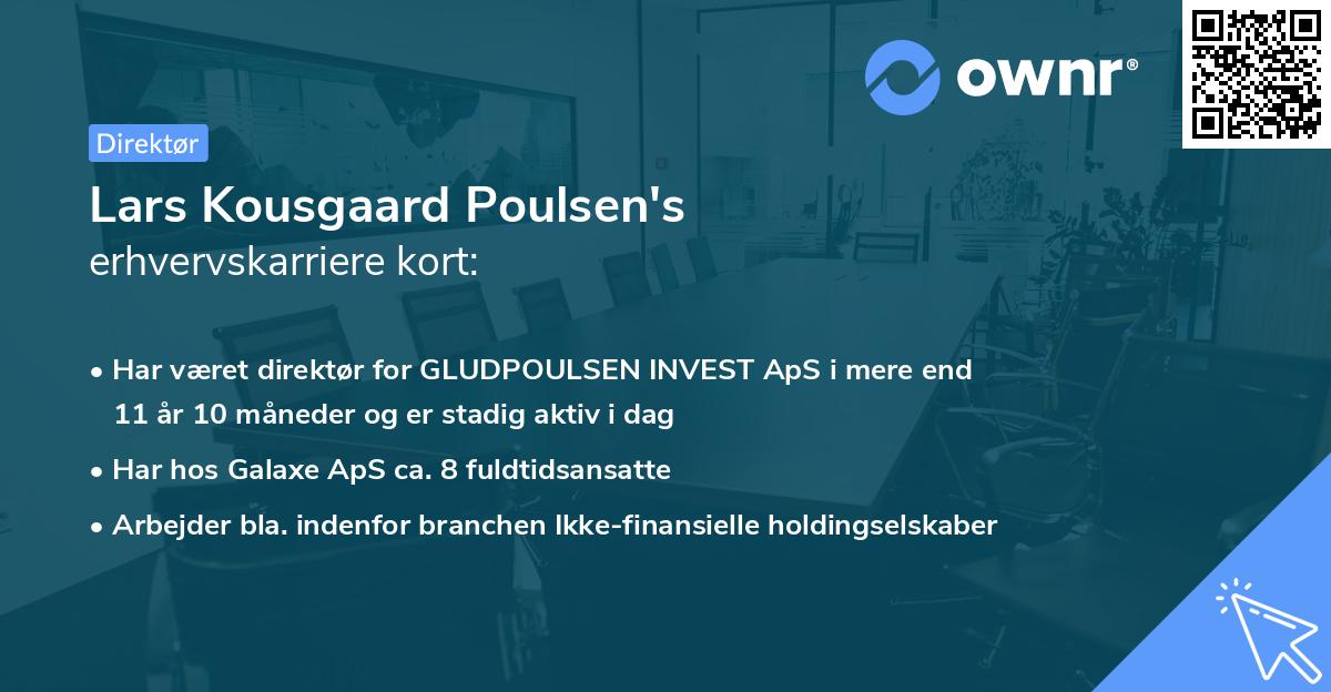 Lars Kousgaard Poulsen's erhvervskarriere kort