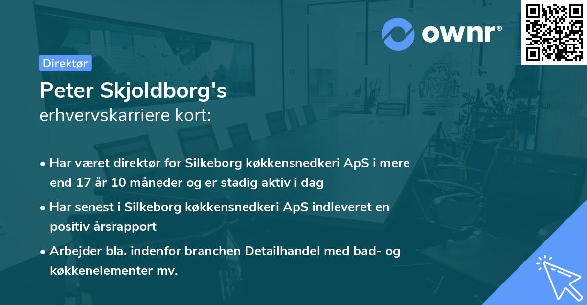 Peter Skjoldborg's erhvervskarriere kort