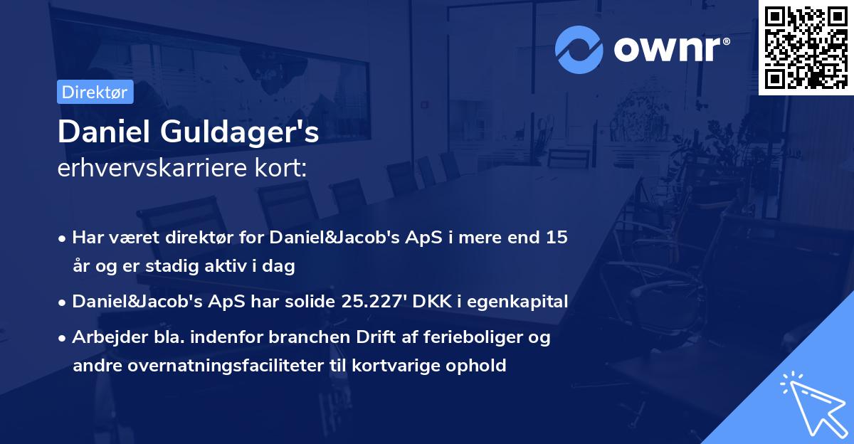 Daniel Guldager's erhvervskarriere kort