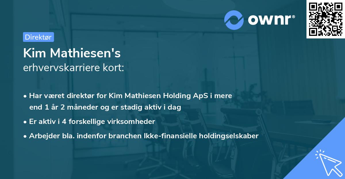 Kim Mathiesen's erhvervskarriere kort