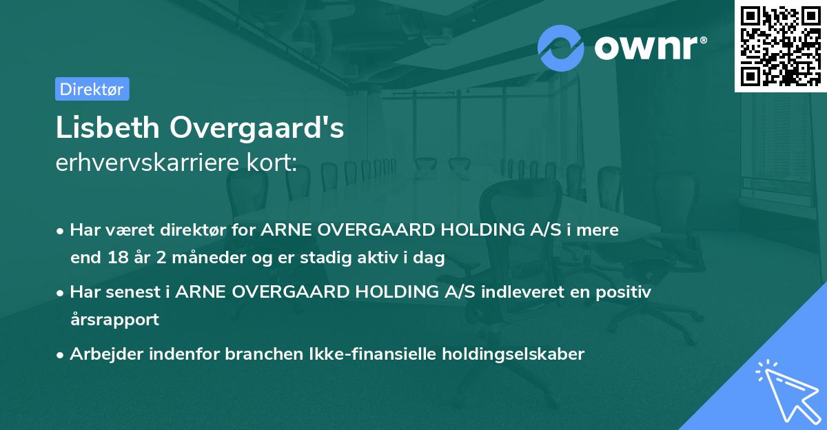 Lisbeth Overgaard's erhvervskarriere kort